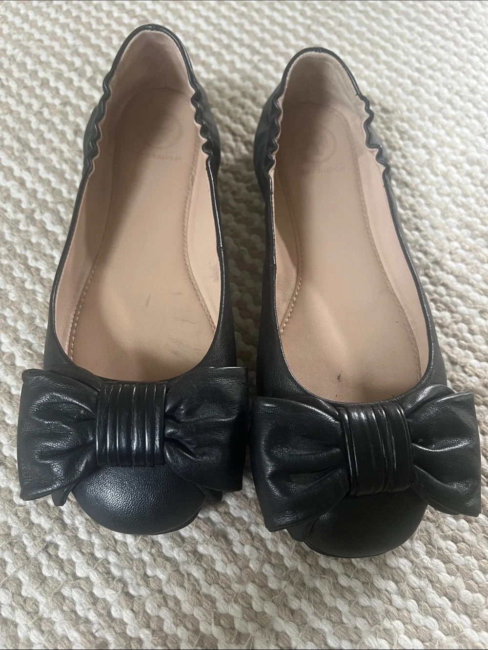 Tory Burch black leather ballet flats